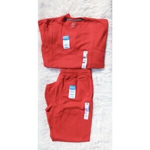 Men’s Red Lounge Bundle 2XL 3XL Sweatpants Sweatshirt Texas Tee